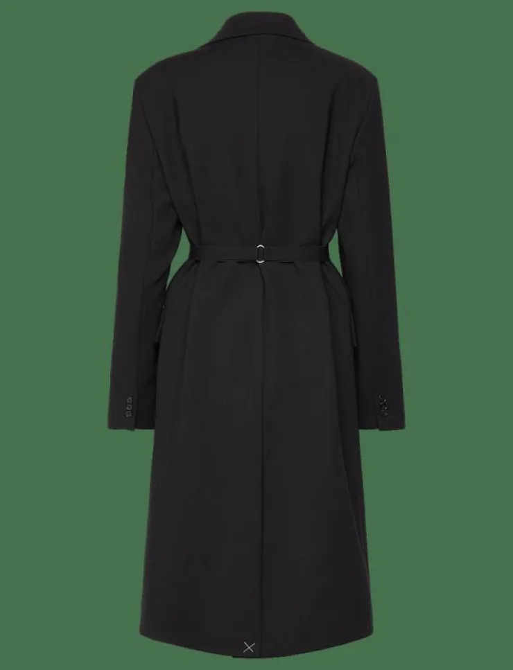 Mango Structured double fabric coat with belt - Ullkappor|Kvinnor Jackor & Kappor