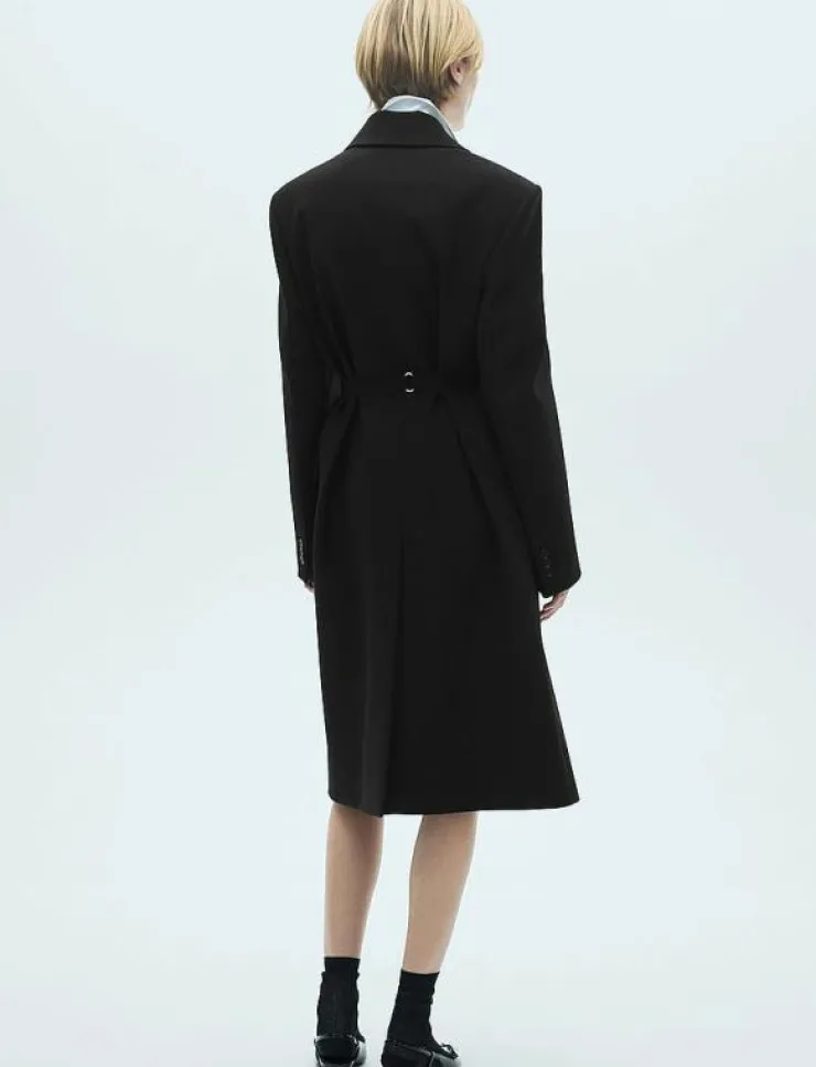 Mango Structured double fabric coat with belt - Ullkappor|Kvinnor Jackor & Kappor
