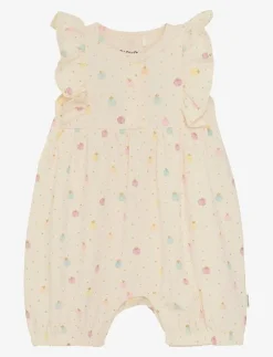 Barn Minymo Bodysuits|Suit SS AOP - Kortärmad bodysuit