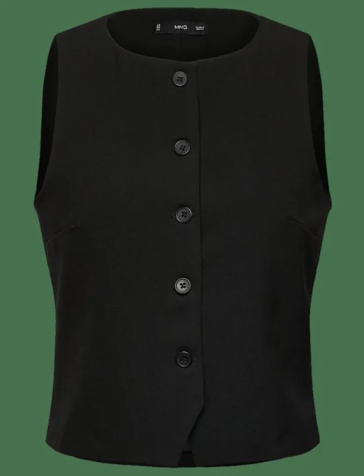 Mango Suit waistcoat with buttons - Stickade västar|Kvinnor Västar