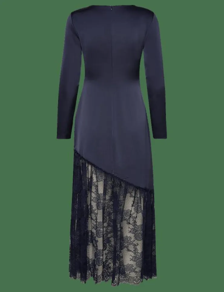 Malina Suki Diagonal Cut Lace Midi Dress - Midiklänningar|Kvinnor Klänningar