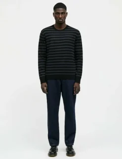 Mads Nørgaard Super Wool Karsten Stripe Knit - Rundhalsad| Stickat