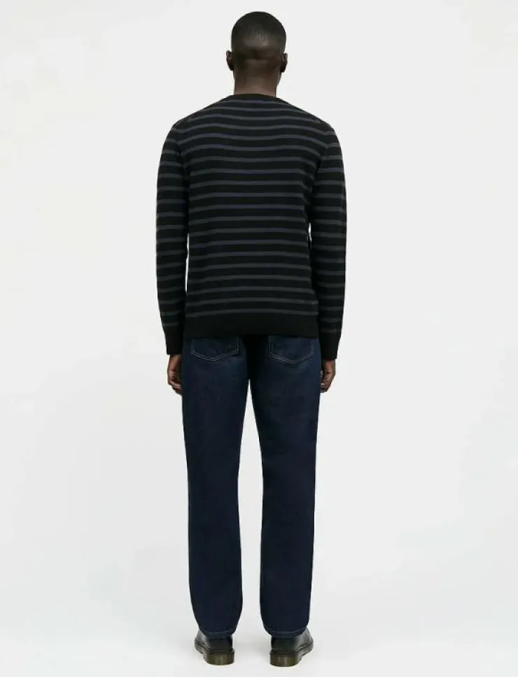 Mads Nørgaard Super Wool Karsten Stripe Knit - Rundhalsad| Stickat