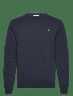 GANT SUPERFINE LAMBSWOOL C-NECK - Rundhalsad| Stickat