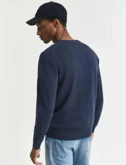 GANT SUPERFINE LAMBSWOOL C-NECK - Rundhalsad| Stickat