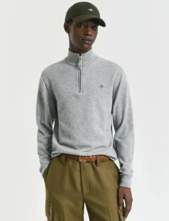 GANT Stickat|SUPERFINE LAMBSWOOL HALF ZIP - Stickat