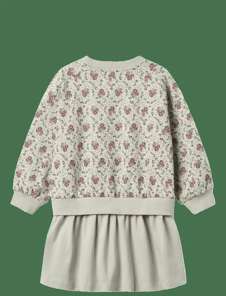 Barn Wheat Klänningar & Kjolar|Sweat Dress L/S Maggie - Långärmade vardagsklänningar