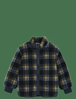 Barn Minymo Fleecekläder|Teddy Jacket AOP w. Lining - Jackor