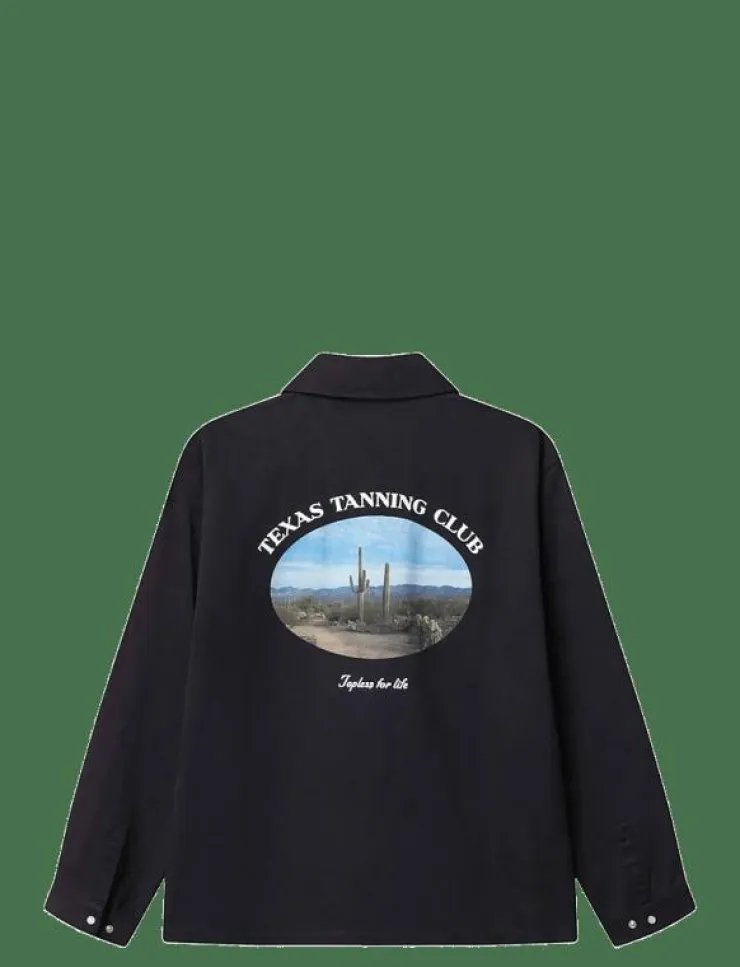 Nikben TEXAS TANNING CLUB SHIRT BLK - Jackor & rockar| Overshirts