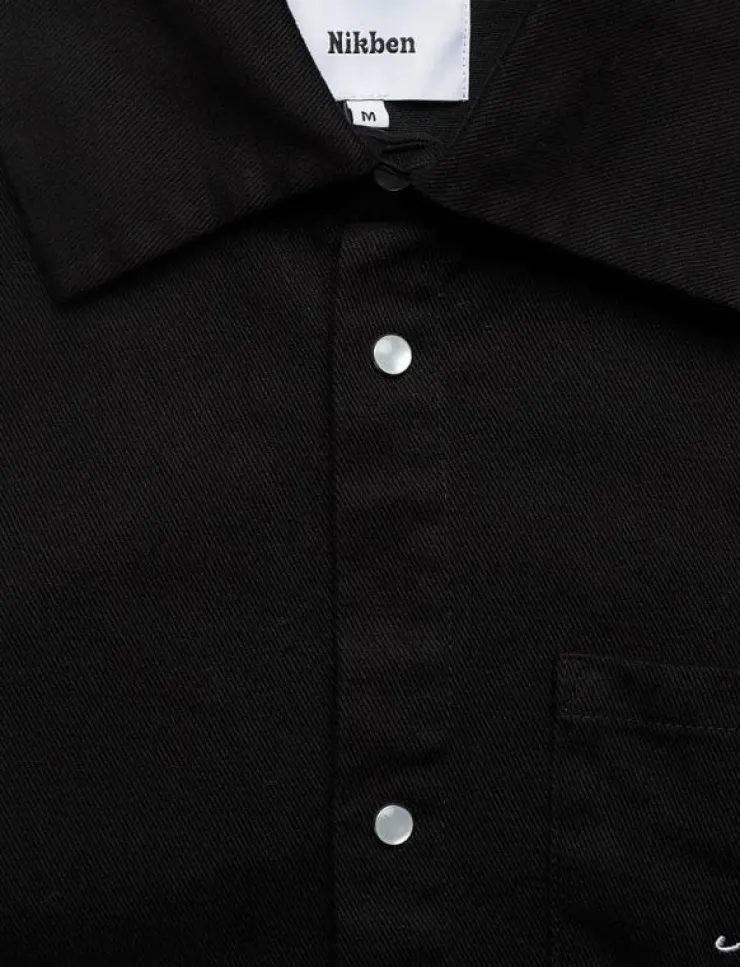 Nikben TEXAS TANNING CLUB SHIRT BLK - Jackor & rockar| Overshirts