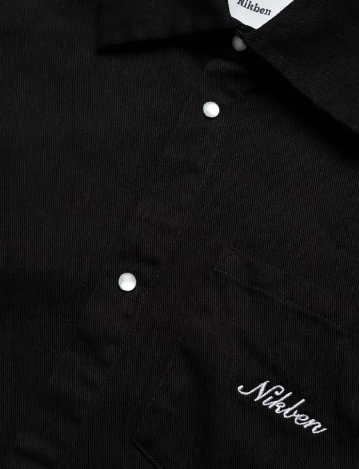 Nikben TEXAS TANNING CLUB SHIRT BLK - Jackor & rockar| Overshirts