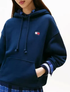 Kvinnor Tommy Jeans Sweatshirts|TJW BXY BADGE HOODIE EXT - Huvtröjor