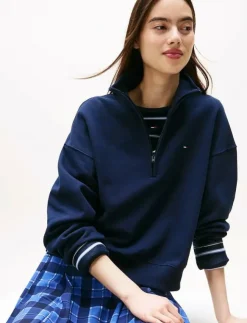 Tommy Jeans TJW BXY S-FLAG 1/4 ZIP - Sweatshirts|Kvinnor Sweatshirts