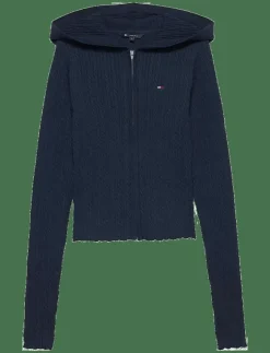 Kvinnor Tommy Jeans Sweatshirts|TJW ESSENTIAL ZIPPER HOOD CARDI - Huvtröjor