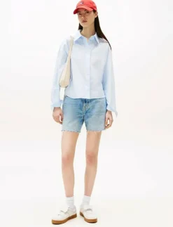 Tommy Jeans TJW REG CROP STRIPE POPLIN SHIRT - Långärmade|Kvinnor Blusar & Skjortor