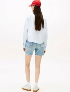 Tommy Jeans TJW REG CROP STRIPE POPLIN SHIRT - Långärmade|Kvinnor Blusar & Skjortor