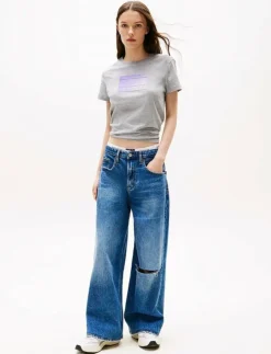 Kvinnor Tommy Jeans T-Shirts & Toppar|TJW REG GRADIENT FLAG SS - T-shirts