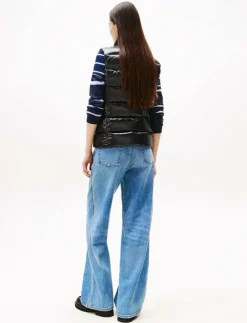 Kvinnor Tommy Jeans Västar|TJW SLIM ZIP PRINT DOWN VEST - Vadderade västar