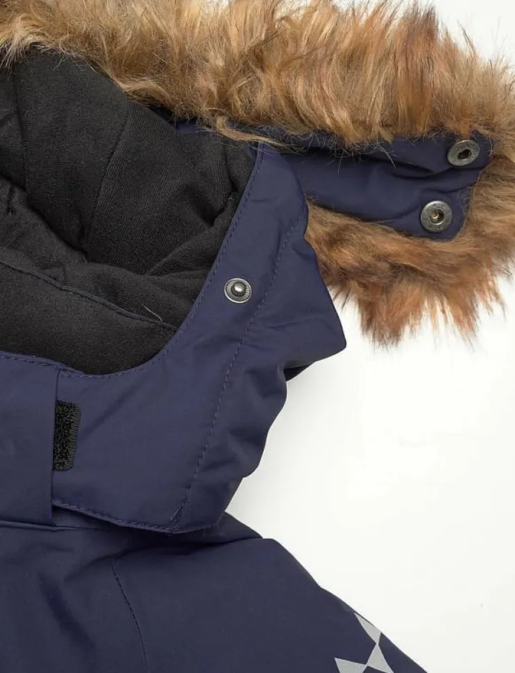 ISBJÖRN of Sweden TODDLER padded Jumpsuit with fur Mole 74 - Overaller|Barn Vinterkläder