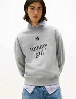 Kvinnor Tommy Jeans Sweatshirts|TOMMY GIRL GRAPHIC CREW NECK - Sweatshirts
