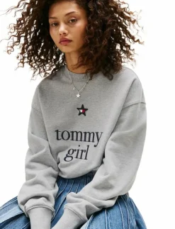 Kvinnor Tommy Jeans Sweatshirts|TOMMY GIRL GRAPHIC CREW NECK - Sweatshirts