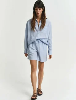 Kvinnor GANT Shorts|TONAL STRIPED SEERSUCKER SHORTS - Casual shorts