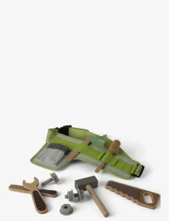 Barn Dantoy Rollspel|TOOL BELT WOOD IN GIFT BOX 15 PARTS - Leksaksverktyg