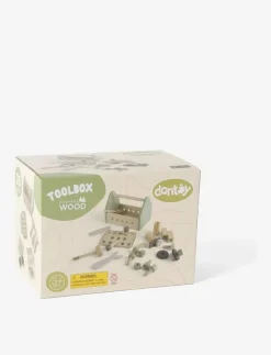 Barn Dantoy Rollspel|TOOL BOX WOOD IN GIFT BOX 26 PARTS - Leksaksverktyg