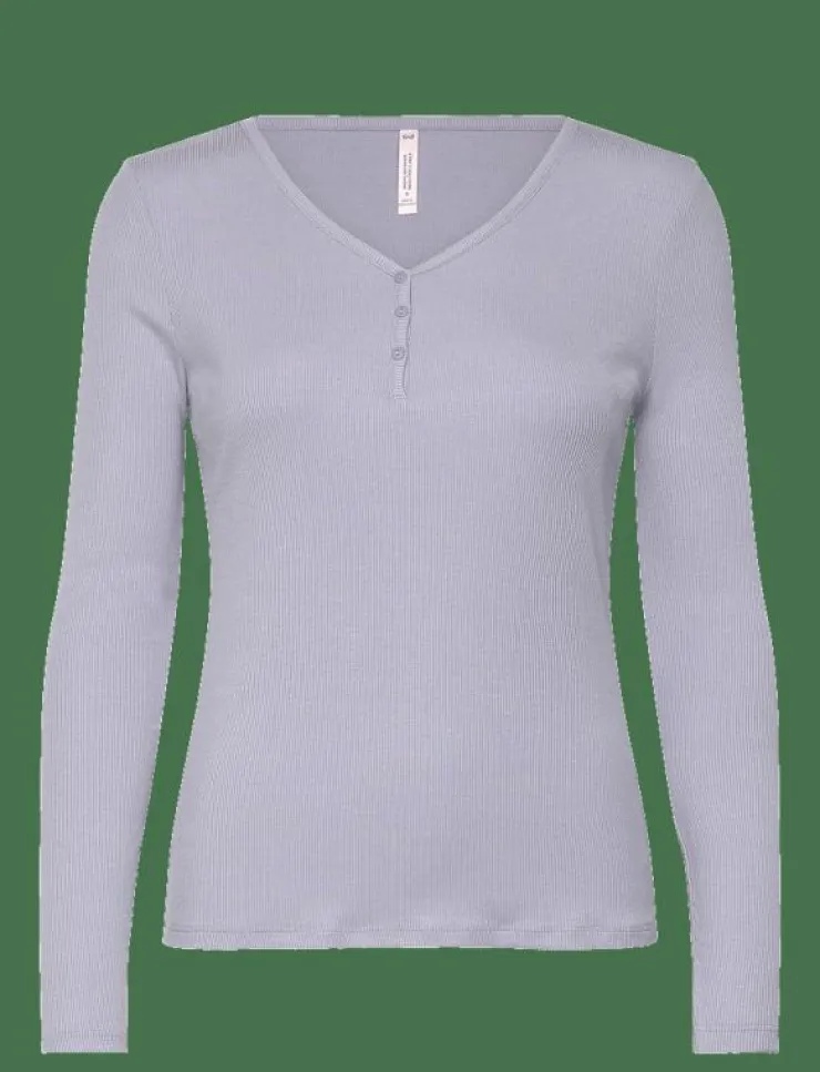 Hunkemöller TOP LS RIB MODAL HENLEY - Överdelar|Kvinnor Pyjamas & Loungewear