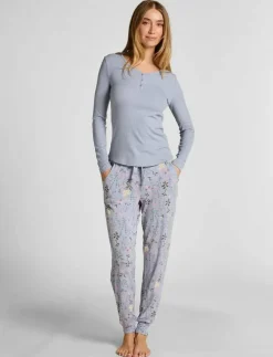 Hunkemöller TOP LS RIB MODAL HENLEY - Överdelar|Kvinnor Pyjamas & Loungewear