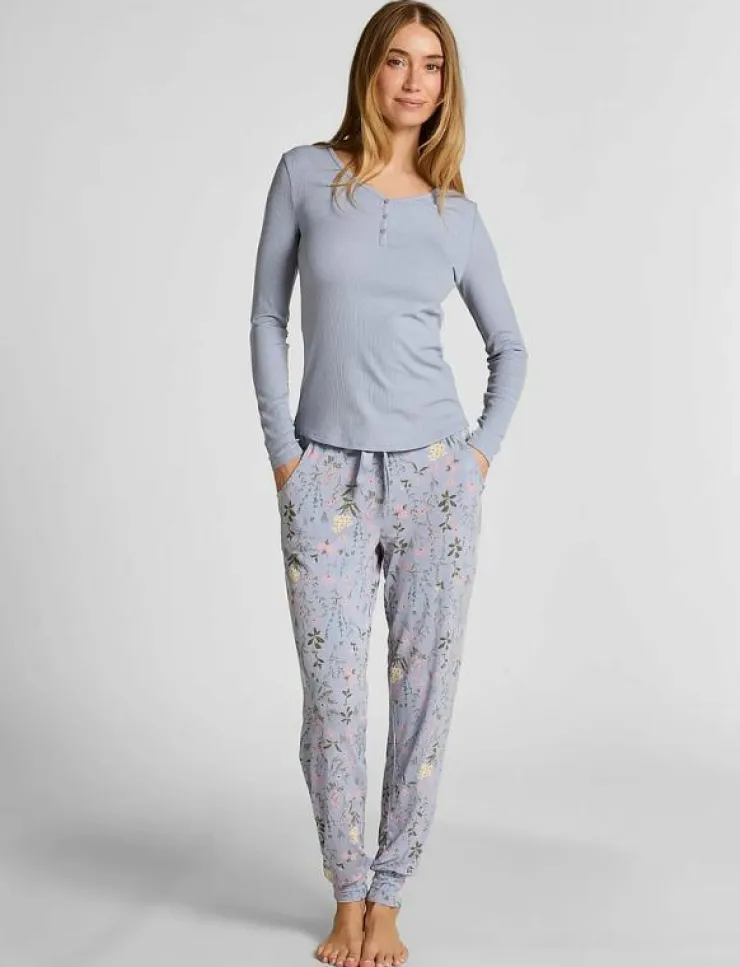 Hunkemöller TOP LS RIB MODAL HENLEY - Överdelar|Kvinnor Pyjamas & Loungewear
