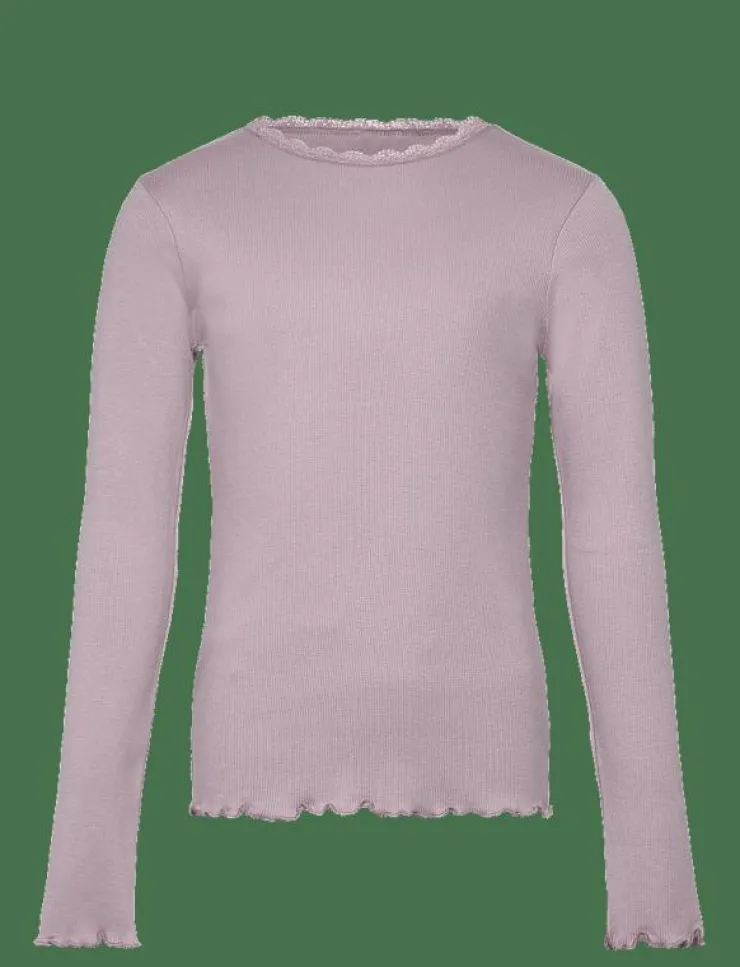 Barn Huttelihut Överdelar|T-Shirt LS Rib - Långärmade t-shirts