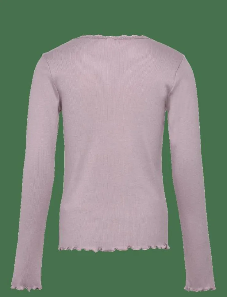 Barn Huttelihut Överdelar|T-Shirt LS Rib - Långärmade t-shirts