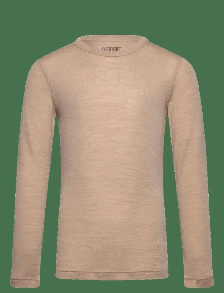 Barn Huttelihut Underställ|T-Shirt LS Wool - Långärmade t-shirts
