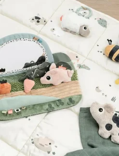 Barn Done by Deer Babyleksaker|Babyleksaker|Tummy time sensory mirror Tiny farm - Babygym