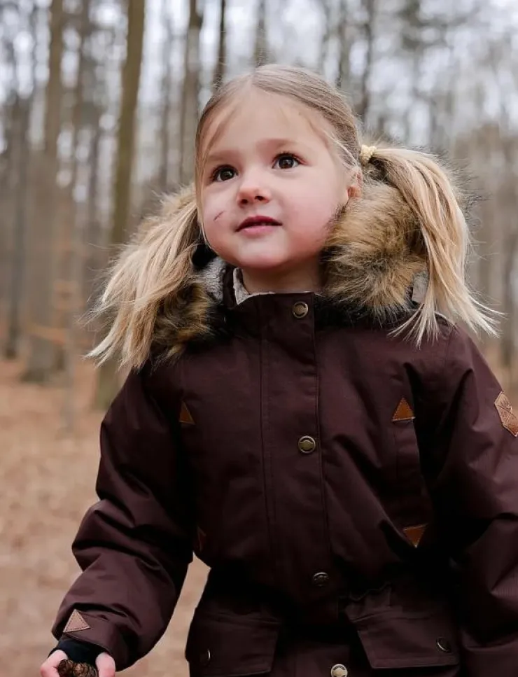 Barn mikk-line Jackor|Twill Nylon Girl Parca - Parkas