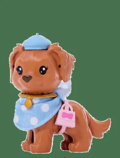 Barbie Twinning Looks Fashion Doll with Pet Dog, Matching Blue Clothes & Accessories, Brunette - Dockor|Barn Dockor & Tillbehör