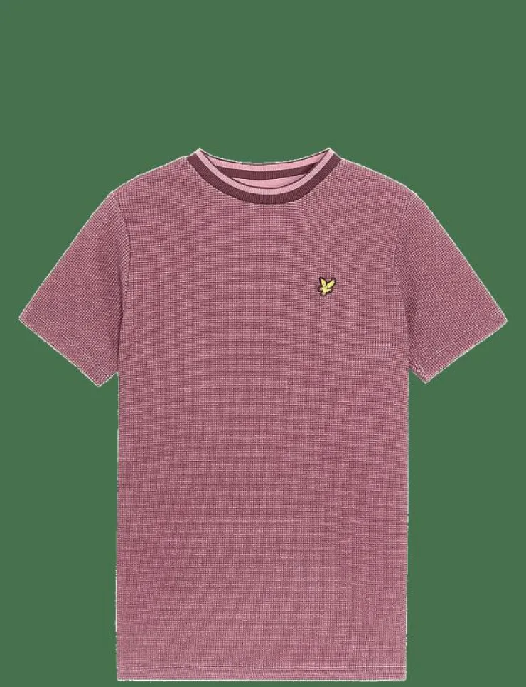 Barn Lyle & Scott Basplagg|Överdelar|Two Tone Waffle T-shirt - Kortärmade