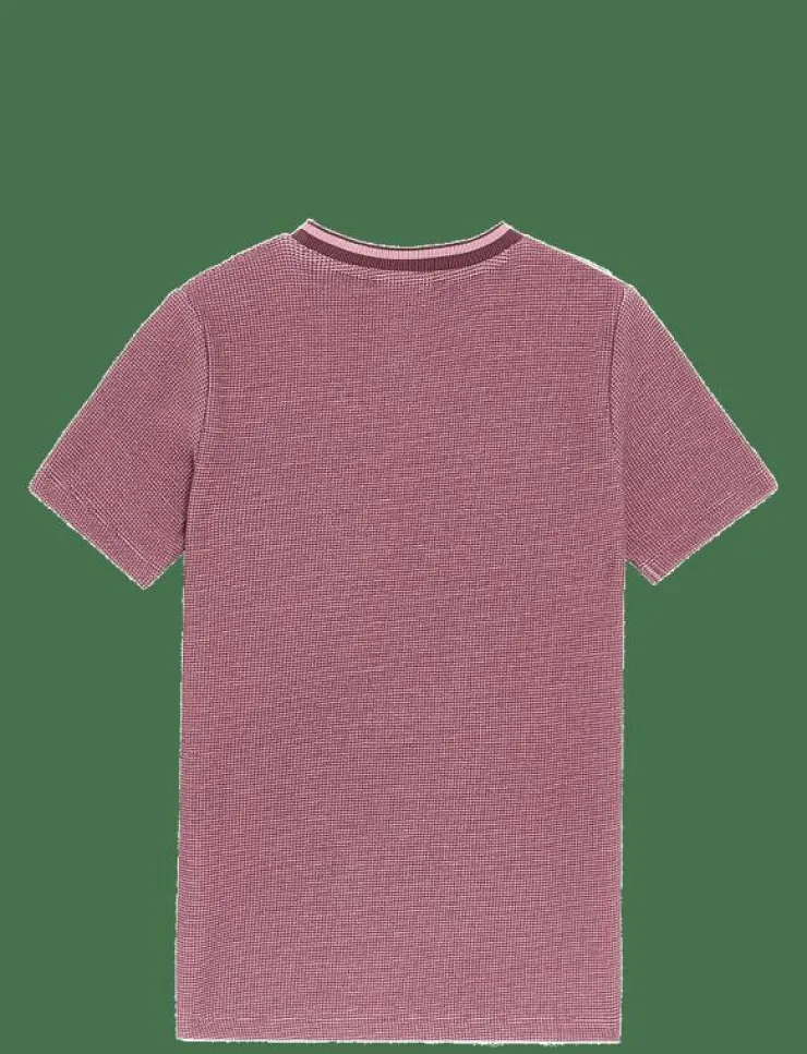 Barn Lyle & Scott Basplagg|Överdelar|Two Tone Waffle T-shirt - Kortärmade