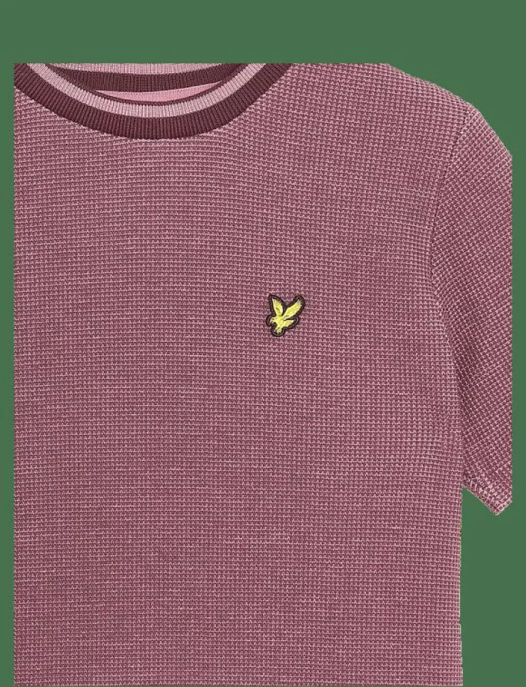 Barn Lyle & Scott Basplagg|Överdelar|Two Tone Waffle T-shirt - Kortärmade
