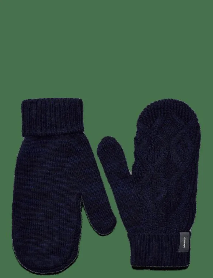 Kvinnor Icebreaker Handskar|Handskar & Vantar|U Mer Cable Knit Mittens - Tumvantar