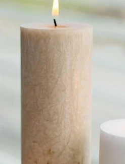 Kunstindustrien Ljus|Upcycled olive wax pillar candle - Blockljus