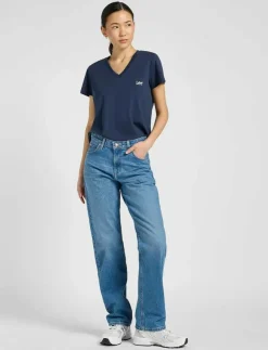 Kvinnor Lee Jeans Kläder|V NECK TEE - T-shirts
