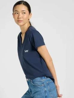 Kvinnor Lee Jeans Kläder|V NECK TEE - T-shirts