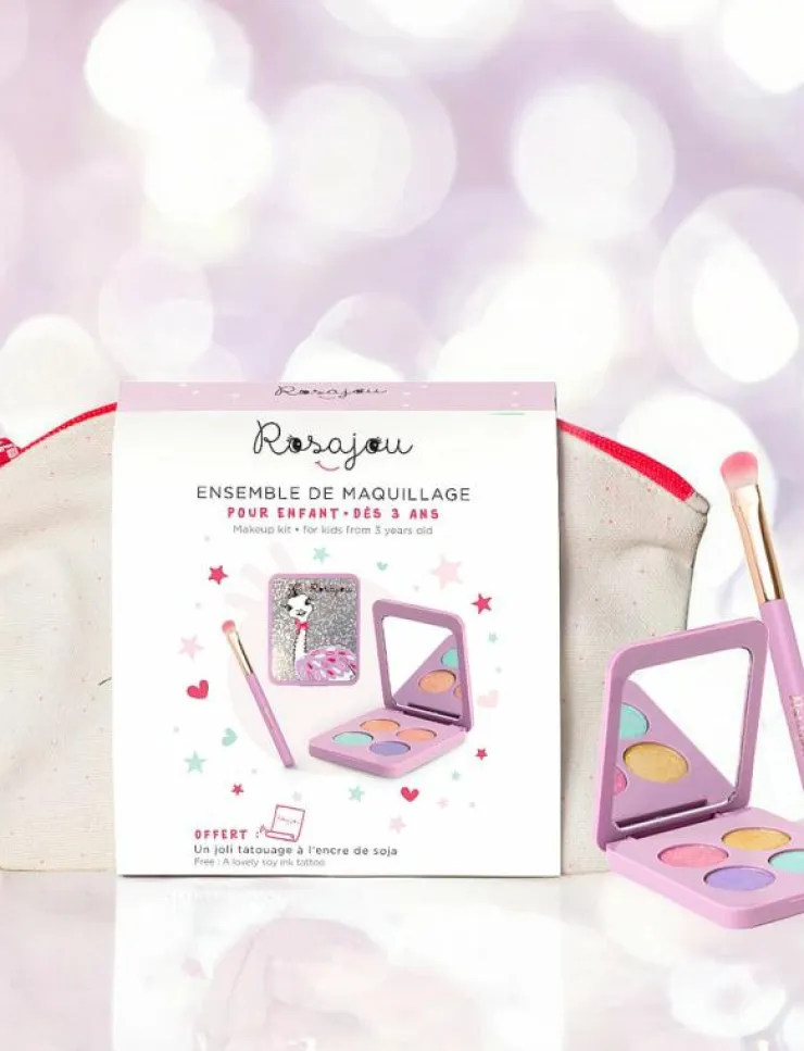 Barn ROSAJOU Rollspel|Vegan Glitter shadow set with cotton case - Låtsassmink & Accessoar