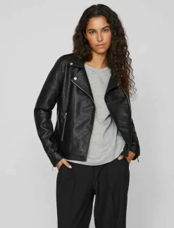 Vila VICARA COATED JACKET - NOOS - Skinnjackor|Kvinnor Jackor & Kappor