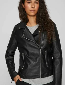 Vila VICARA COATED JACKET - NOOS - Skinnjackor|Kvinnor Jackor & Kappor