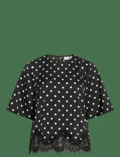 Kvinnor Vila Blusar & Skjortor|T-Shirts & Toppar|VIDOTA 2/4 LACE TOP - T-shirts