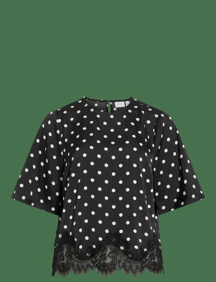 Kvinnor Vila Blusar & Skjortor|T-Shirts & Toppar|VIDOTA 2/4 LACE TOP - T-shirts