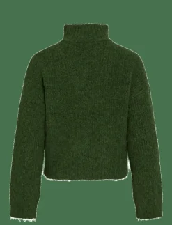 Kvinnor Vila Plus Size & Curvy|Stickat|VIGLEEBA HIGH NECK L/S RIB KNIT TOP - Polotröjor
